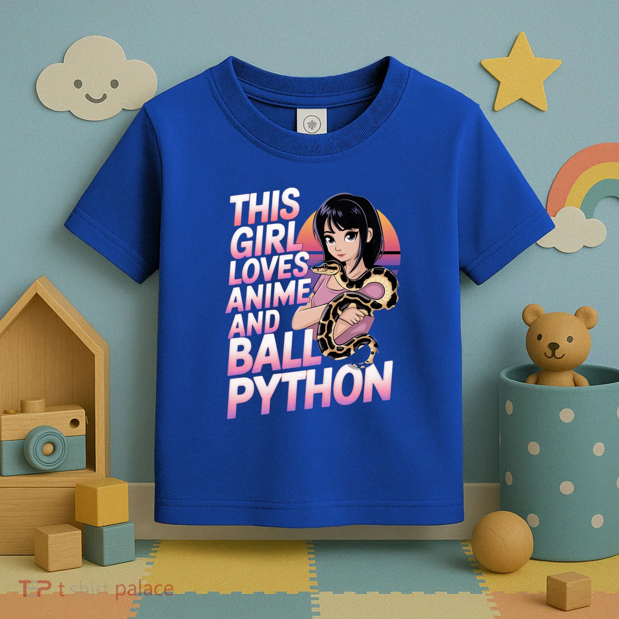 This Loves Anime Ball Python Snake Pet Ball Python Great Gift Toddler T-Shirt