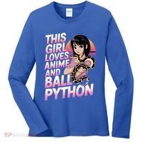 This Loves Anime Ball Python Snake Pet Ball Python Great Gift Women's Long Sleeve Shirt thumb 0