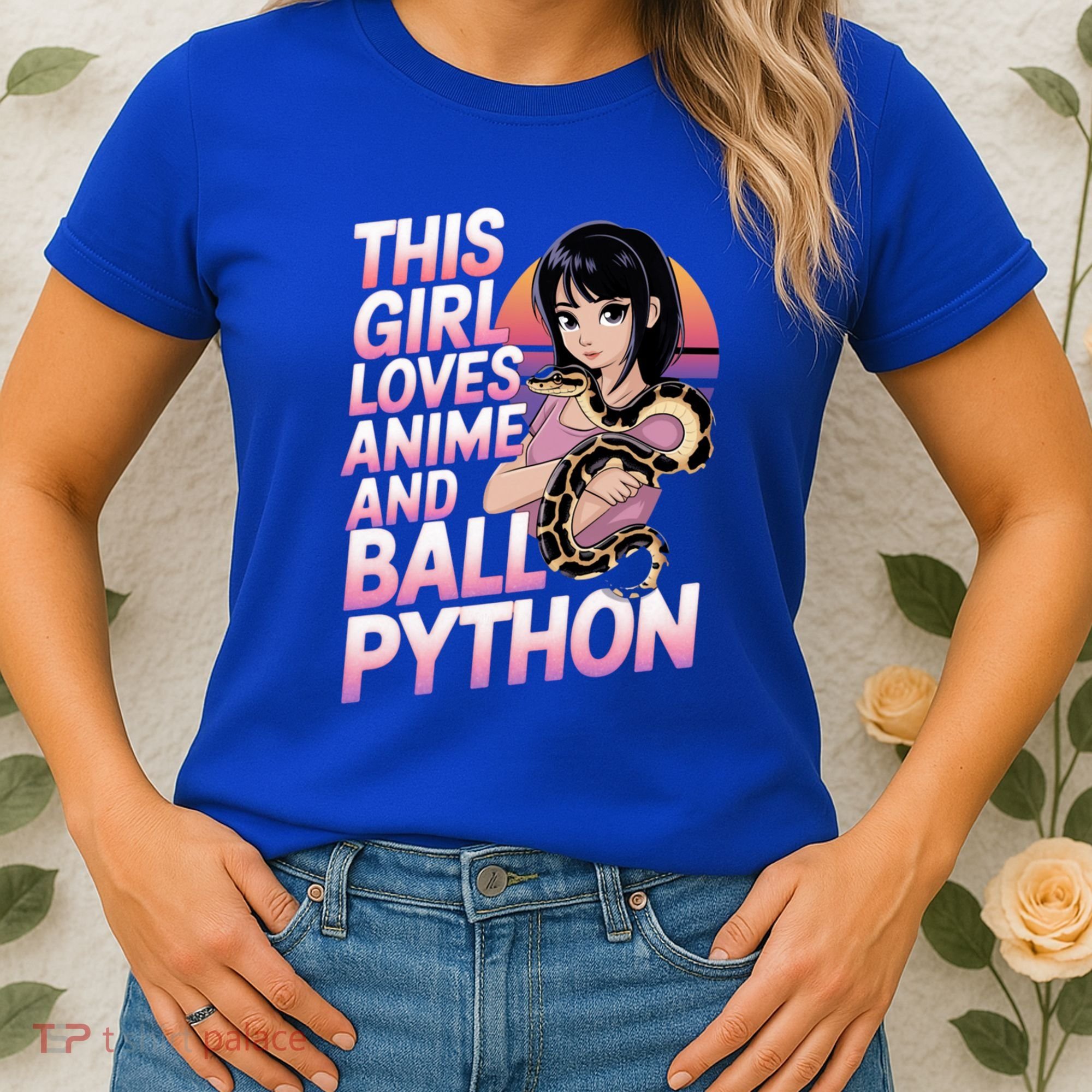 This Loves Anime Ball Python Snake Pet Ball Python Great Gift Women's T-Shirt