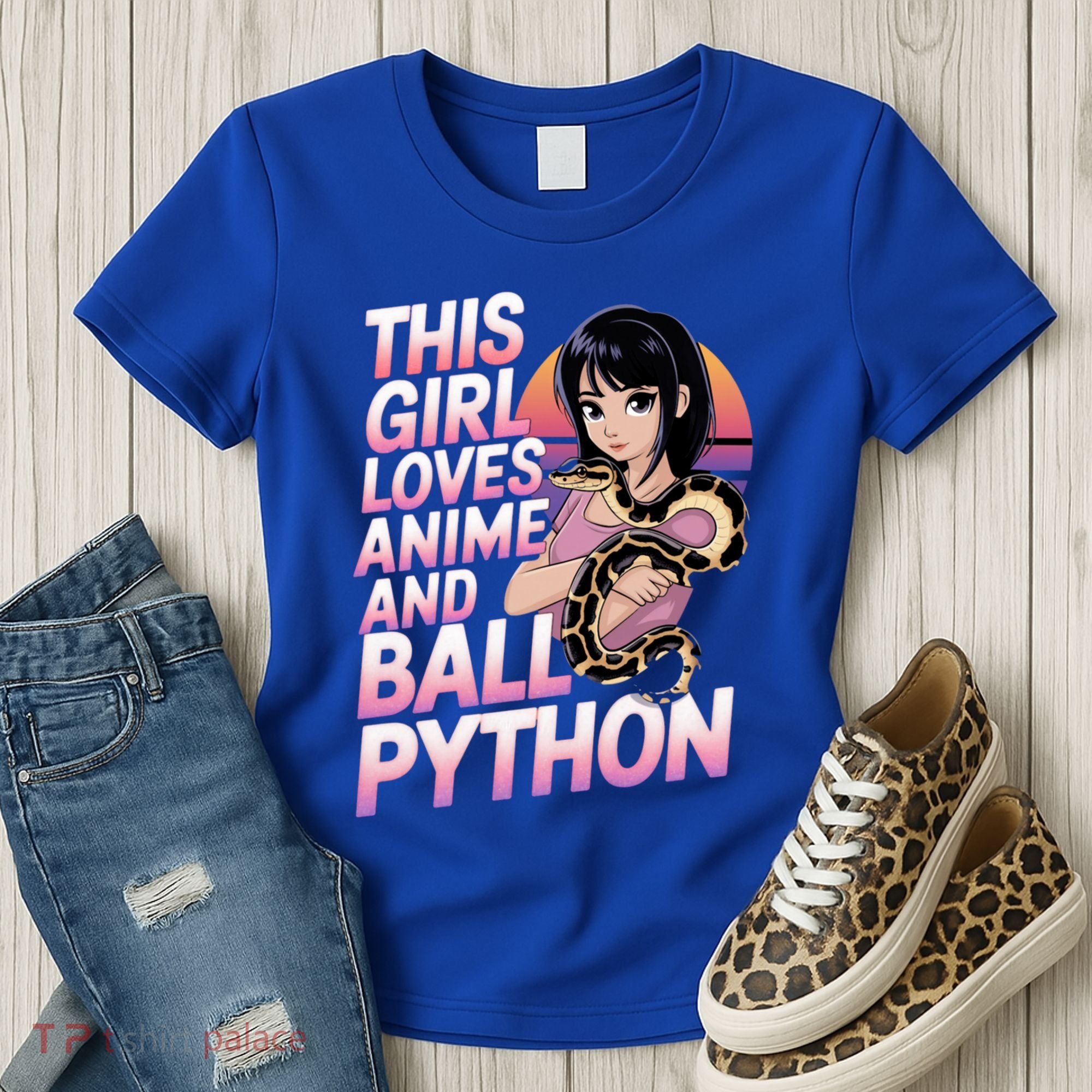 This Loves Anime Ball Python Snake Pet Ball Python Great Gift Women's T-Shirt