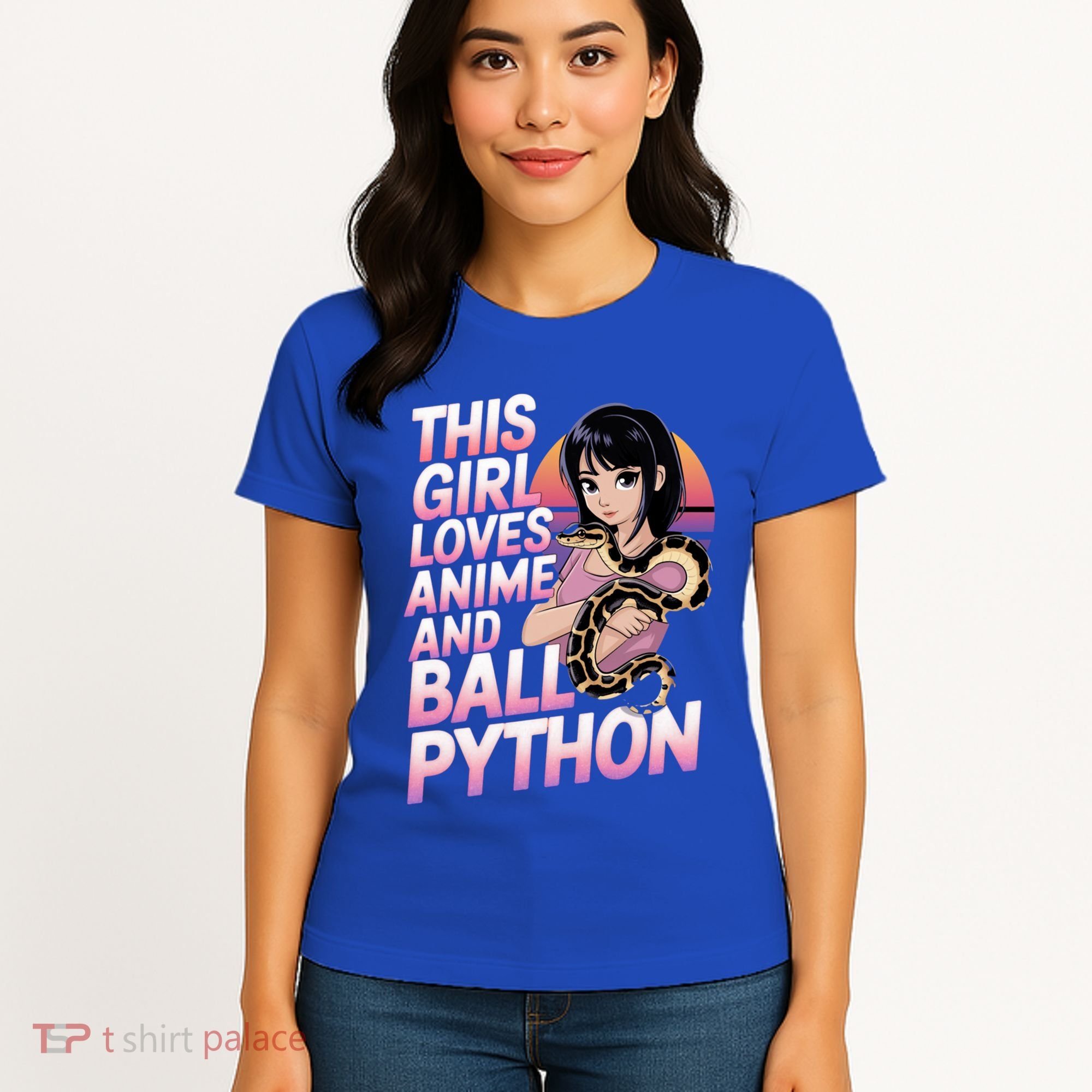 This Loves Anime Ball Python Snake Pet Ball Python Great Gift Women's T-Shirt