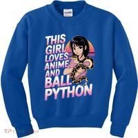 This Loves Anime Ball Python Snake Pet Ball Python Great Gift Kids Sweatshirt thumb 0