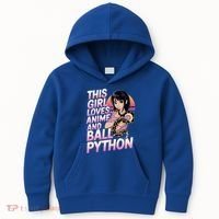 This Loves Anime Ball Python Snake Pet Ball Python Great Gift Kids Hoodie thumb 0