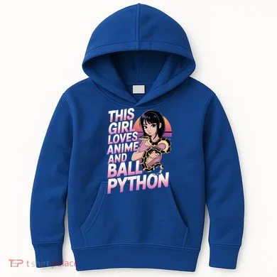 This Loves Anime Ball Python Snake Pet Ball Python Great Gift Kids Hoodie