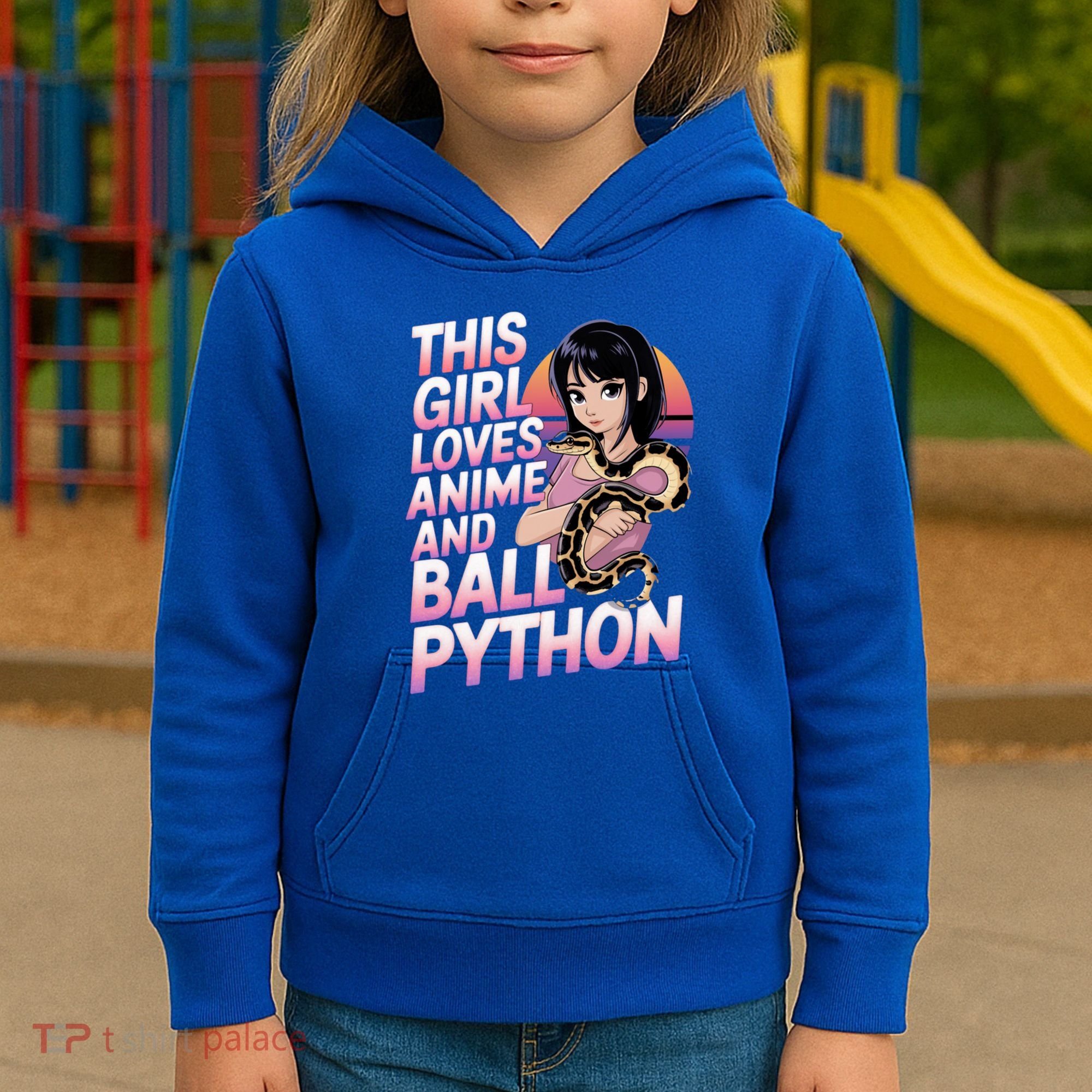 This Loves Anime Ball Python Snake Pet Ball Python Great Gift Kids Hoodie