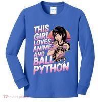 This Loves Anime Ball Python Snake Pet Ball Python Great Gift Kids Long Sleeve Shirt thumb 0