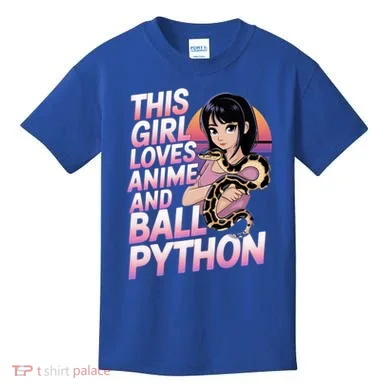 This Loves Anime Ball Python Snake Pet Ball Python Great Gift Kids T-Shirt