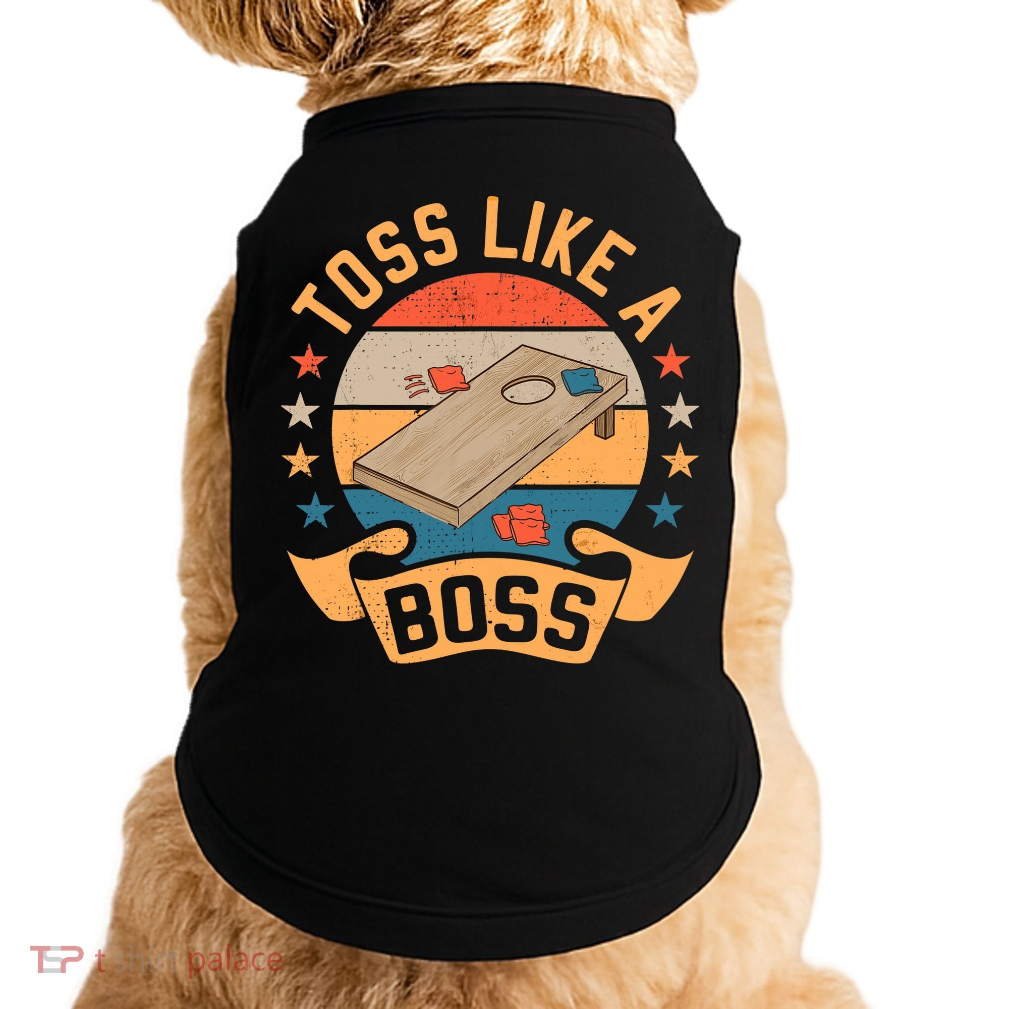Toss Like A Boss Cornhole Champion Bean Bag Toss Game Doggie Tank