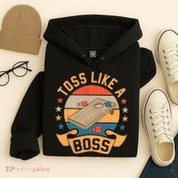 Toss Like A Boss Cornhole Champion Bean Bag Toss Game Hoodie thumb 4