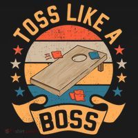 Toss Like A Boss Cornhole Champion Bean Bag Toss Game Apron thumb 3