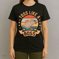 Toss Like A Boss Cornhole Champion Bean Bag Toss Game T-Shirt thumb 4