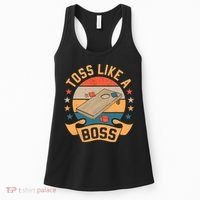 Toss Like A Boss Cornhole Champion Bean Bag Toss Game Women's Tank Top thumb 0