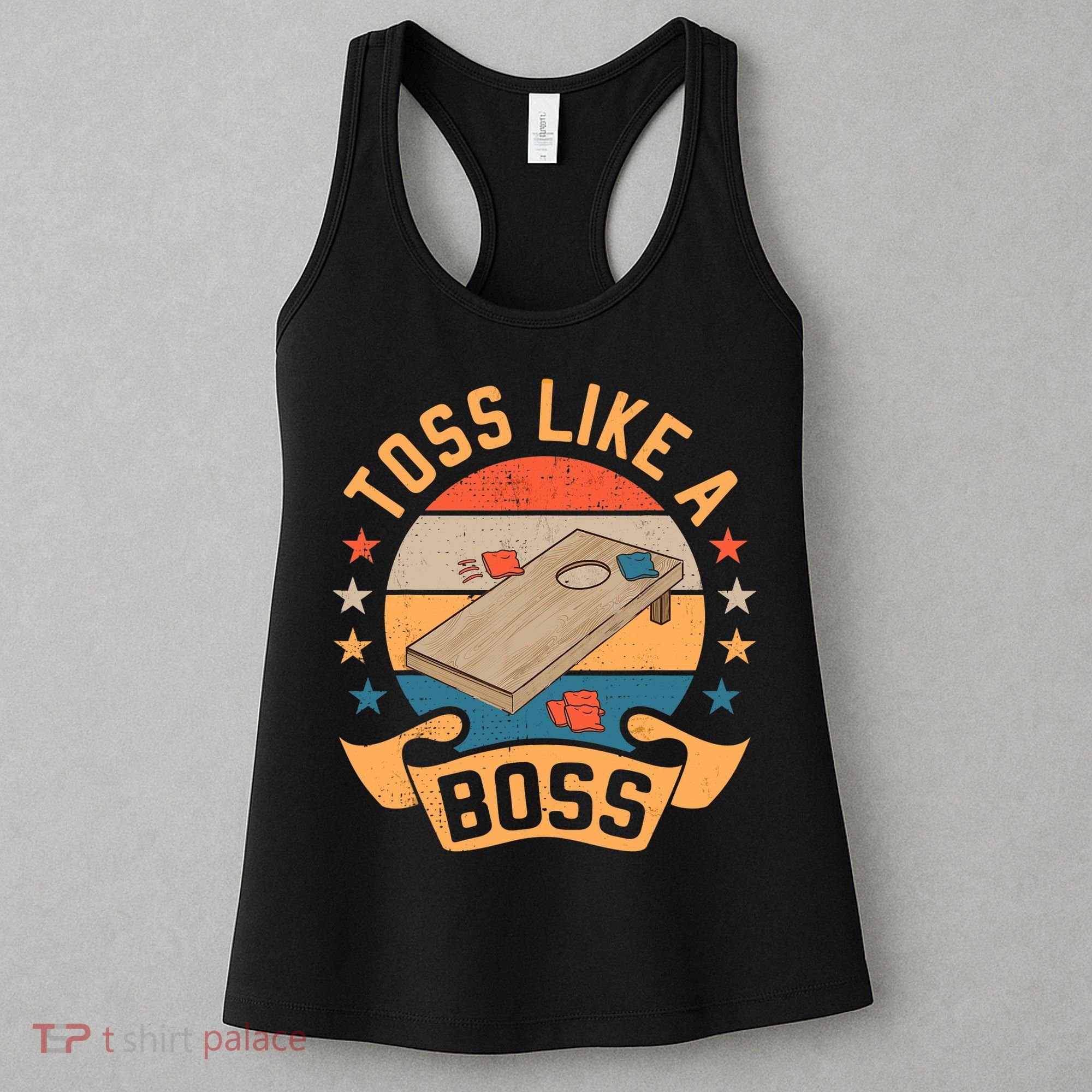 Toss Like A Boss Cornhole Champion Bean Bag Toss Game Women's Tank Top