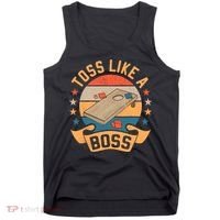 Toss Like A Boss Cornhole Champion Bean Bag Toss Game Tank Top thumb 0