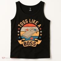 Toss Like A Boss Cornhole Champion Bean Bag Toss Game Tank Top thumb 2
