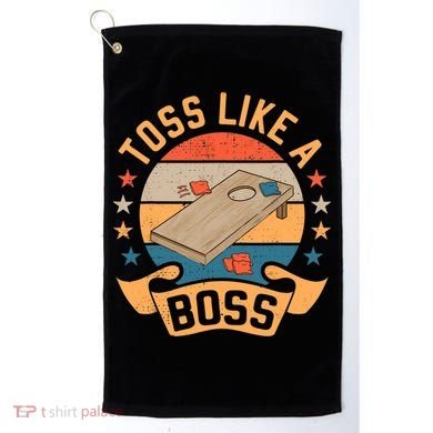 Toss Like A Boss Cornhole Champion Bean Bag Toss Game Golf Towel