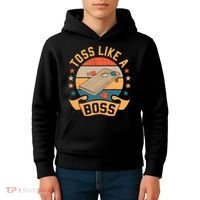 Toss Like A Boss Cornhole Champion Bean Bag Toss Game Kids Hoodie thumb 4