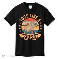 Toss Like A Boss Cornhole Champion Bean Bag Toss Game Kids T-Shirt thumb 0