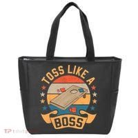 Toss Like A Boss Cornhole Champion Bean Bag Toss Game Tote Bag thumb 0