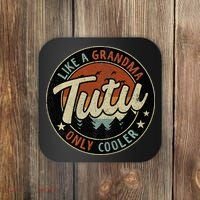 Tutu Like A Grandma Only Cooler Retro Mother's Day Coaster thumb 0