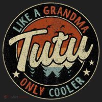 Tutu Like A Grandma Only Cooler Retro Mother's Day Golf Towel thumb 3