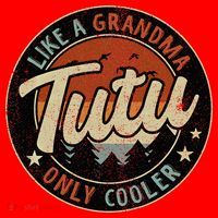 Tutu Like A Grandma Only Cooler Retro Mother's Day Santa Hat thumb 1