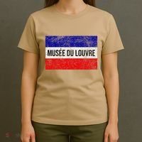 The Louvre Art Museum French Flag French Flag Distressed T-Shirt thumb 4