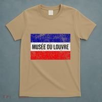 The Louvre Art Museum French Flag French Flag Distressed T-Shirt thumb 5
