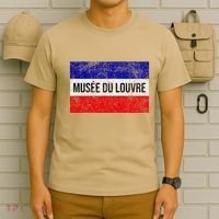 The Louvre Art Museum French Flag French Flag Distressed T-Shirt thumb 6