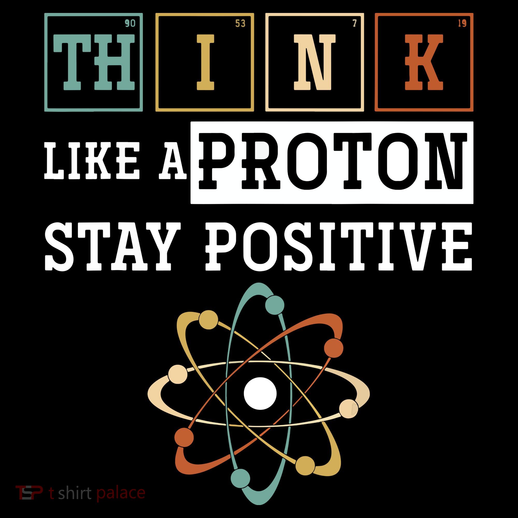 Think Like A Proton Stay Positive Periodic Table Chemistry Doggie Tank