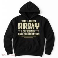 The Lords Army Strong And Courageous Jesus Christ Hoodie thumb 0
