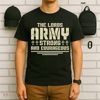 The Lords Army Strong And Courageous Jesus Christ T-Shirt thumb 6