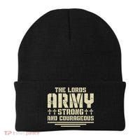 The Lords Army Strong And Courageous Jesus Christ Beanie thumb 0