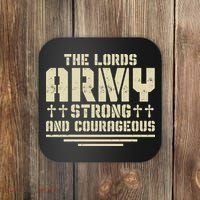 The Lords Army Strong And Courageous Jesus Christ Coaster thumb 0