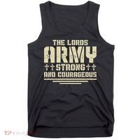 The Lords Army Strong And Courageous Jesus Christ Tank Top thumb 0