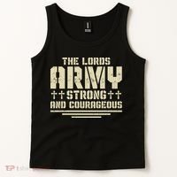 The Lords Army Strong And Courageous Jesus Christ Tank Top thumb 2