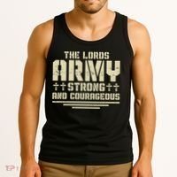 The Lords Army Strong And Courageous Jesus Christ Tank Top thumb 3