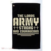 The Lords Army Strong And Courageous Jesus Christ Golf Towel thumb 0