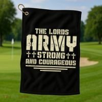 The Lords Army Strong And Courageous Jesus Christ Golf Towel thumb 1