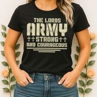The Lords Army Strong And Courageous Jesus Christ Women's T-Shirt thumb 2