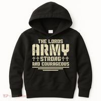 The Lords Army Strong And Courageous Jesus Christ Kids Hoodie thumb 0