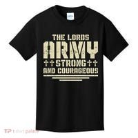 The Lords Army Strong And Courageous Jesus Christ Kids T-Shirt thumb 0