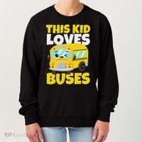 This Loves Buses Birthday Yellow School Bus Lover Women's Sweatshirt thumb 0