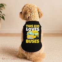 This Loves Buses Birthday Yellow School Bus Lover Doggie Tank thumb 2
