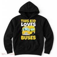 This Loves Buses Birthday Yellow School Bus Lover Hoodie thumb 0