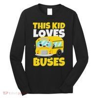 This Loves Buses Birthday Yellow School Bus Lover Long Sleeve Shirt thumb 0