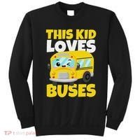 This Loves Buses Birthday Yellow School Bus Lover Sweatshirt thumb 0