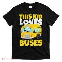 This Loves Buses Birthday Yellow School Bus Lover T-Shirt thumb 0