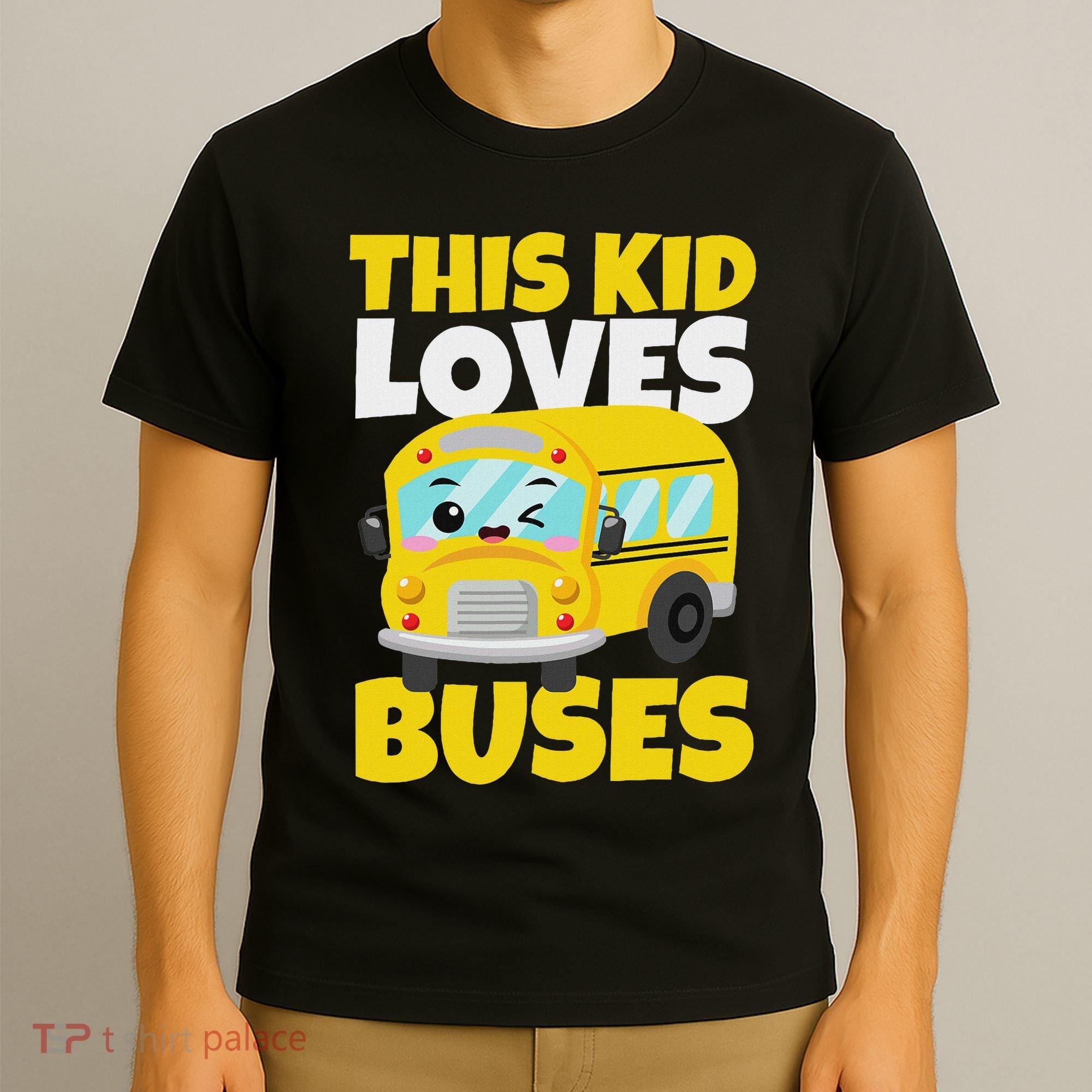 This Loves Buses Birthday Yellow School Bus Lover T-Shirt