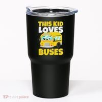 This Loves Buses Birthday Yellow School Bus Lover Tumbler thumb 0